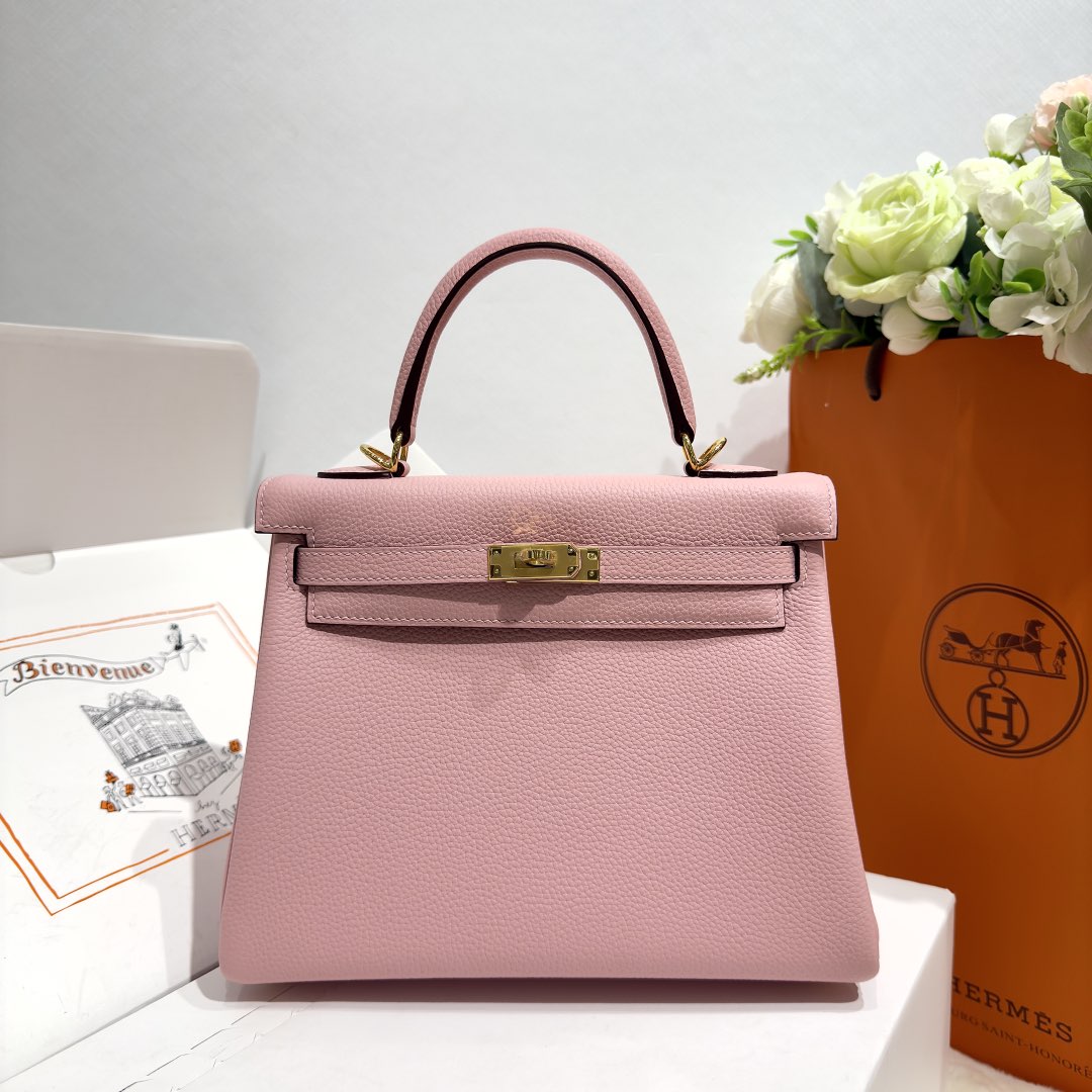 Hermes Kelly 25 Togo Retourn Rose sakura GHW